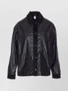 Liu •jo Stylish Short Leather Effect Jacket In Blue