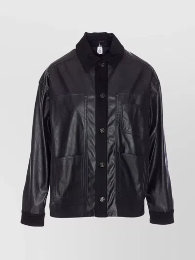 LIU •JO STYLISH SHORT LEATHER EFFECT JACKET