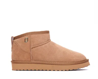 Liu •jo Suede Bootie In Beige