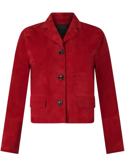 Liu •jo Suede Jacket In Red