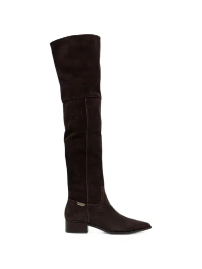 Liu •jo Suede Over-the-knee Boots In Brown