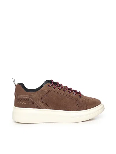 Liu •jo Suede Platform Sneakers In Multi