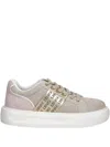 Liu •jo Suede Platform Sneakers In Neutrals