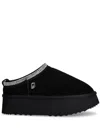 Liu •jo Suede Slippers In Black