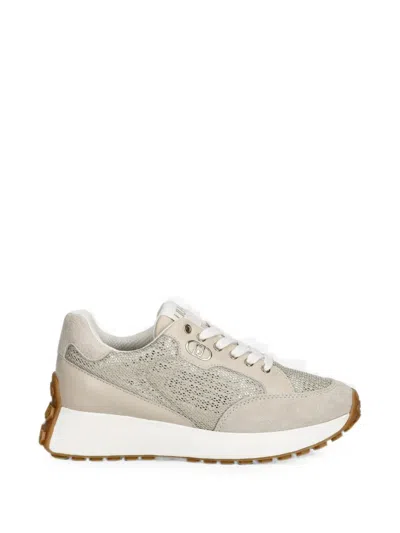 Liu •jo Suede-trim Panelled Sneakers In Neutral