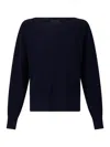 Liu •jo Sweater With Boat Neckline In Blue