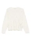 Liu •jo Liu Jo White Sweater With Cut-out Pattern In White