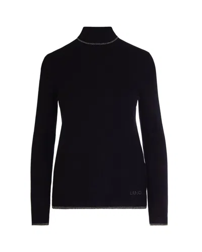 Liu •jo Dolcevita Con Dettagli In Lurex Nero In Black