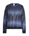 Liu •jo Maglia Con Paillettes Blue Shaded In Blue