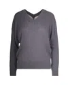 Liu •jo Metallic-effect Ribbed Sweater In Gray