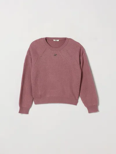 Liu •jo Liu Jo Sweater Kids Color Wisteria In Burgundy
