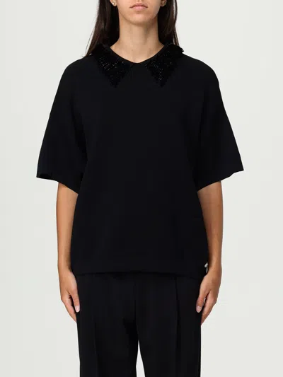 LIU •JO SWEATER LIU JO WOMAN COLOR BLACK,H21882002
