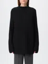 Liu •jo Oversized Round Neck Sweater With Cut Out In Black
