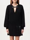 Liu •jo Strap Detailed V-neck Jumper Liu-jo In Schwarz