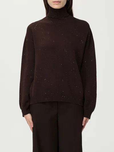 LIU •JO SWEATER LIU JO WOMAN COLOR BROWN,H21876032