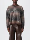 Liu •jo Sequin-embroidered Crew Neck Jumper In Brown