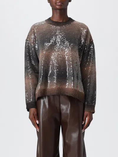 LIU •JO SWEATER LIU JO WOMAN COLOR BROWN,H59333032