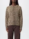 Liu •jo Liu Jo Animal-print Crew-neck Cardigan In Animal Print