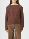 Liu •jo Lurex-detail Sweater In Braun