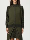 Liu •jo Leopard-print Zipped-front Sweatshirt In Green
