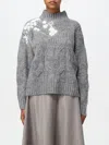 Liu •jo Sequin-embellished Sweater In Grau