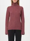 Liu •jo Cable-knit Sweater In Pink