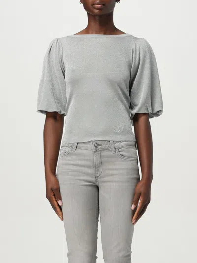 LIU •JO SWEATER LIU JO WOMAN COLOR SILVER,G94737097