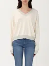 Liu •jo V-neck Long-sleeved Sweater In ホワイト