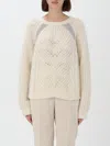 Liu •jo Lurex-detail Sweater In Weiss
