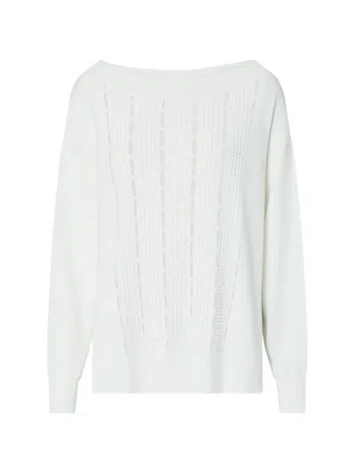 Liu •jo Sweater With Embroidered Cut-outs In Gold