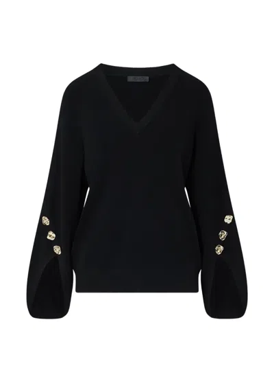 Liu •jo Sweater With Slits In Black