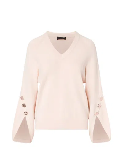 Liu •jo Sweater With Slits In Neutral