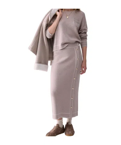 Liu •jo Sweater With Stitching In Pink