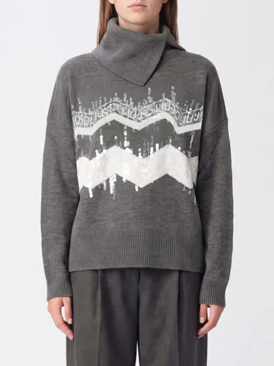 Liu •jo Liu Jo Sweater Woman Color Grey In Multi