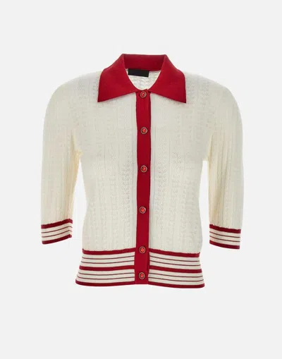 Liu •jo Liu Jo Red Jewel Button Cardigan