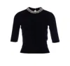 Liu •jo Liu Jo Embellished Crop Top In Black