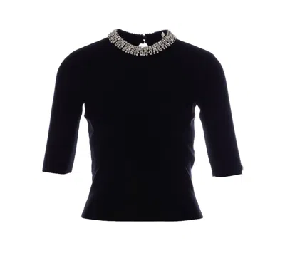 Liu •jo Liu Jo Embellished Crop Top In Black