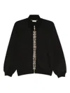 Liu •jo Embellished Zip-front Jacket In Black