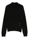 Liu •jo High-neck Virgin-wool Sweater In Black