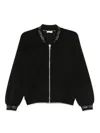 Liu •jo Logo-details Zip-up Jacket In Black