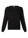 Liu •jo Liu Jo Better Sweatshirt With Gemstones In Black