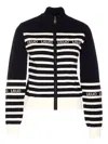 Liu •jo Pearl-embellished Striped Cardigan In Black