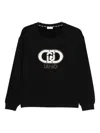 Liu •jo Embellished-logo Sweater In Black
