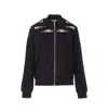 Liu •jo High Collar Black Sweatshirt With Pearl Embellishments In Black