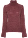 Liu •jo Cable-knit Sweater In Red
