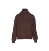 Liu •jo High Neck Sequin Detail Knitwear In Brown