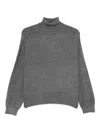 Liu •jo Embellished Turtleneck Sweater In Gray