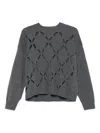 Liu •jo Cut-out Detailed Sweater In Gray