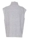 Liu •jo Pearl-embellished Vest In Gray