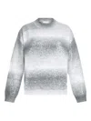 Liu •jo Liu Jo Grey Crew-neck Sweater With Rhinestones In Gray